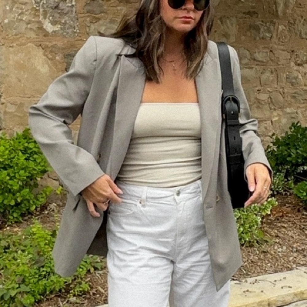dynamite oversized grey blazer